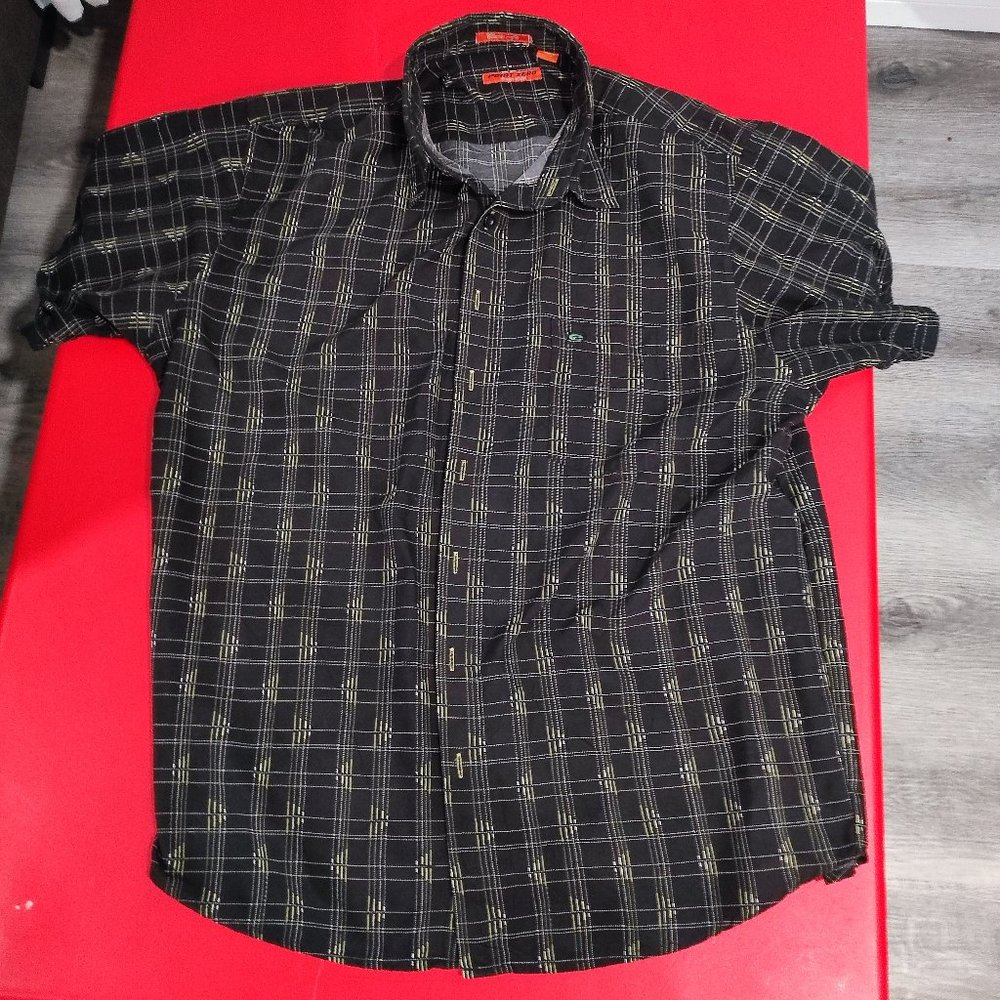 Point Zero short sleeve button up shirt men's size L